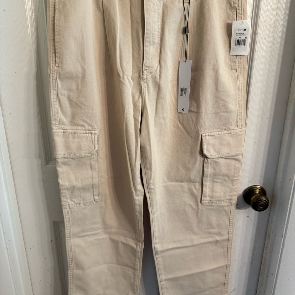 Joe’s Jeans The Precious Cargo Double Cream Cargo Pants SZ 33 NWT